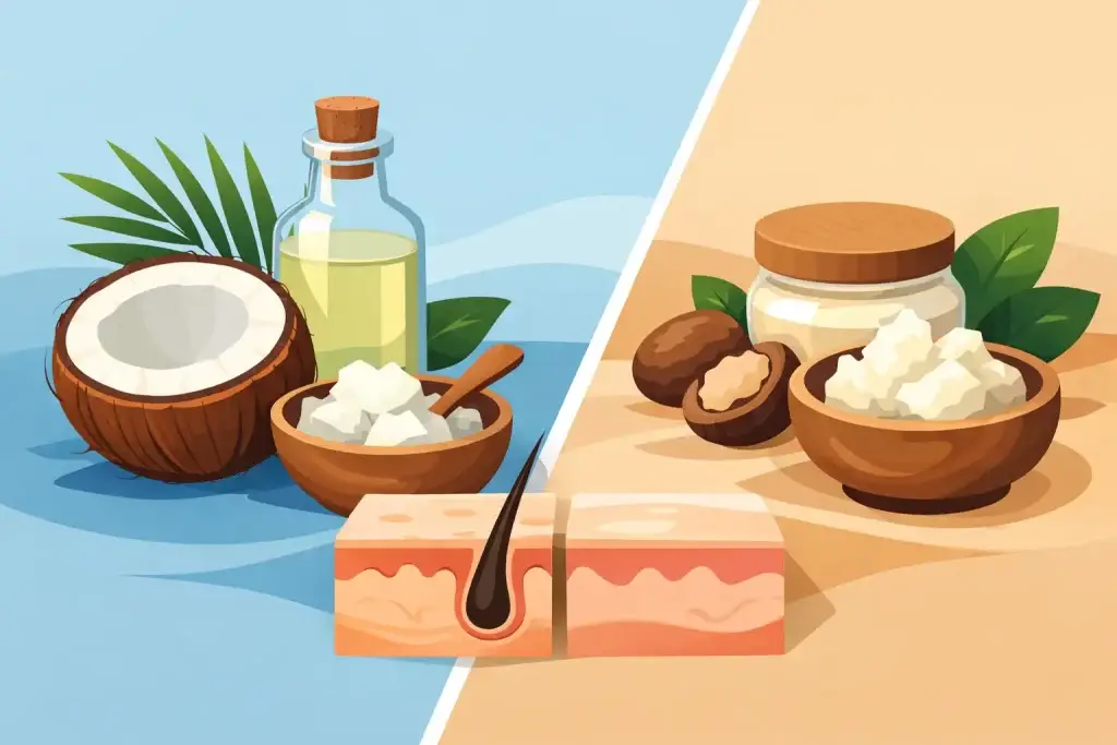 Coconut Oil vs Shea Butter for Skin and Hair